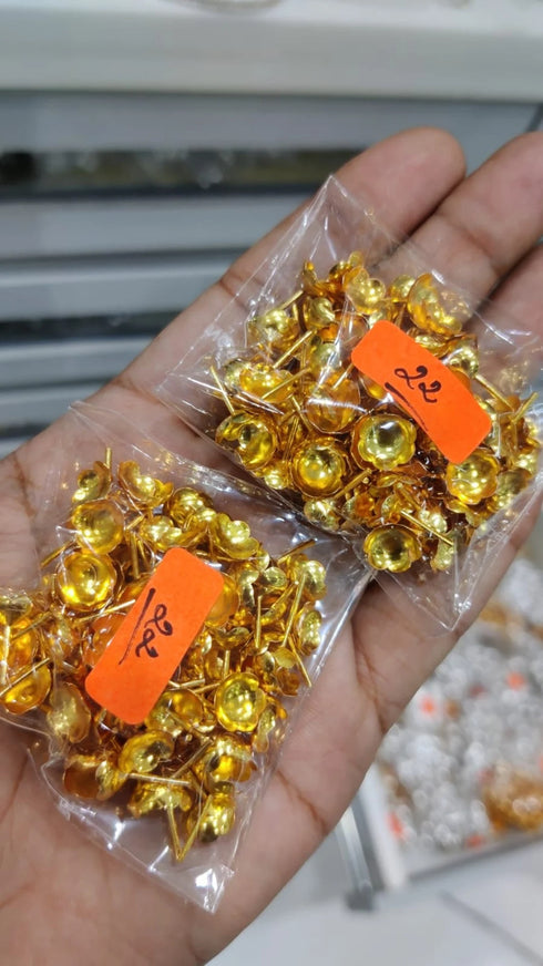 Pure Silver Gold Plated Flowers Pack Of 108 57g