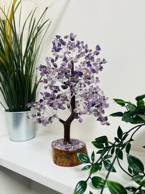 Pushkar Amethyst Tree 300 Crystal 10-12 Inch
