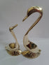 Brass Showpiece Duck Pair Statue 390g