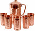Heavy Copper Water JUG with 5 Glass