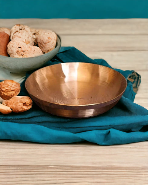 Tamas Kansa Halwa Plate | Kansa Plate | Festive Gifting Item | Set of 2