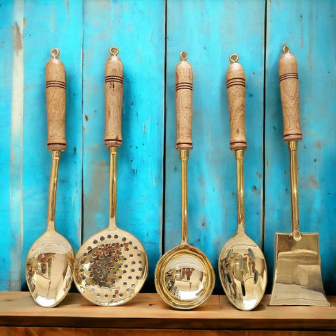 Tamas Brass Serving / Cooking Ladles - SET OF 5