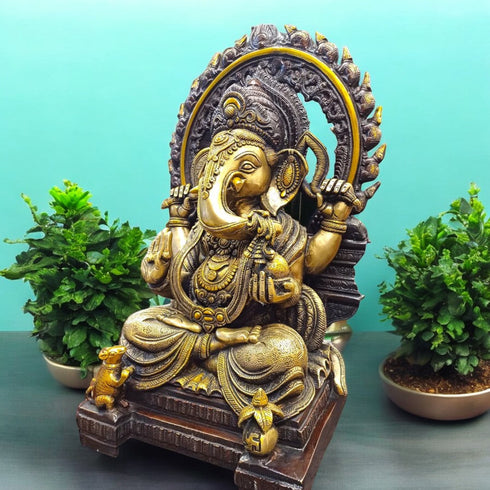 Tamas Brass Lord Ganesha Idol