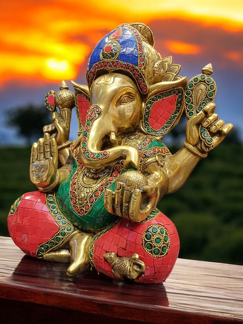 Tamas Brass Ganesh Stone