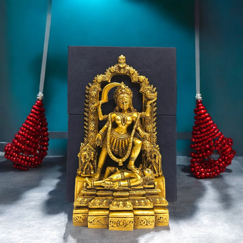 Tamas Brass Maa Kali - Maa Durga Deity - Devi Jagdamba Statue/Idol | Free Luxury Gift box