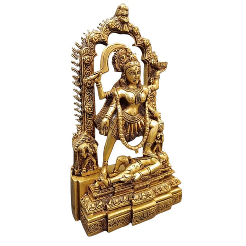 Tamas Brass Maa Kali - Maa Durga Deity - Devi Jagdamba Statue/Idol | Free Luxury Gift box