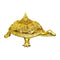 Tamas Brass Handcrafted Lord Ashtalakshmi/Ashta Lakshmi on Tortoise Meru Shree Yantra Statue / Idol with Antique Finish
