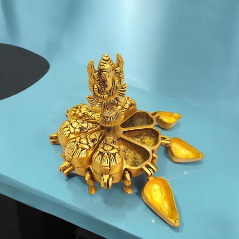 Tamas Handcrafted Brass Kumkum Box - A Beautiful and Traditional Accessory