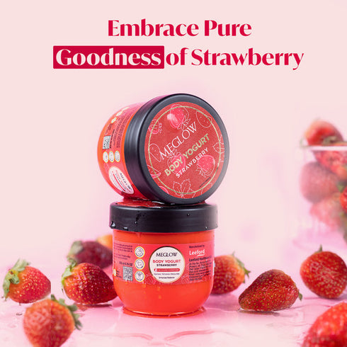 Meglow Strawberry Body Yogurt- 200 ml