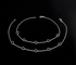 Trendy 925 Sterling Silver girlish five hearts chain Anklet Pair