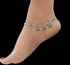 Peacock design jhanjhar 925 Sterling Silver Green white CZ Oxidised women Anklet Pair