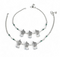 Traditional 925 Sterling Silver Green White CZ Oxidized Peacock design women payal Anklet Pair