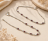 Premium 925 Sterling Silver Red White CZ Oxidised Pajeb Anklet