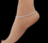 Stylish Real Siver Blue Pink CZ Anklet