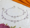 Traditional Real Silver Pink CZ Women Bridal Anklet
