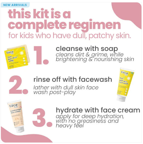 Tuco kids Kumkumadi Face Cream + Dull Skin Face Wash + Dull Skin Soap