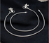 daily wear Real Silver women snake style chain Anklet Payal Pair
