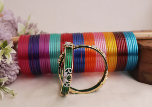 Kruthika Beautiful Openable CZ Frame Bangle With 12 in 1