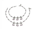 Divine 925 Sterling Silver Pink White CZ Oxidized women peacock Anklet Pair