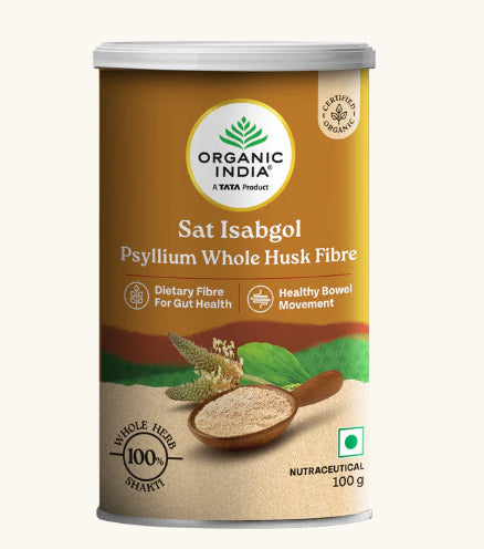 Organic India Whole Husk Psyllium bottle Powder
