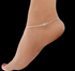 Real Sleek Silver Snake Link Anklet With Silver Beads