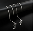 Beach wear 925 Sterling Silver women Chain Anklet Pair
