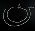 Beach wear 925 Sterling Silver women Chain Anklet Pair