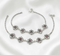 925 Sterling Silver Pink White CZ Oxidised Jhanjhar Anklet Pair