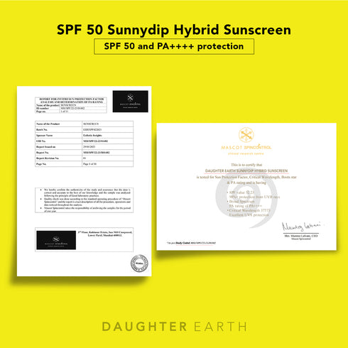 Daughter Earth SPF 50 Sunnydip Hybrid Sunscreen with Vitamin C + Sea Kelp