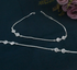 Real Silver Filigree Flower and Ball Chain Payal Anklet for Women