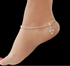 Girlish 925 Sterling Silver excellent ball beaded Chain Anklet Pair