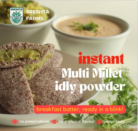 Sreshta Farms Instant Multi Millet Idly Powder