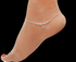Unique Real Silver Snowflake Charm Payal Anklet Pair
