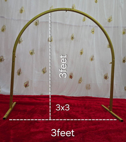 Alok Traders Metal Arch Stand 3x3 Feet - Round Backdrop Stand