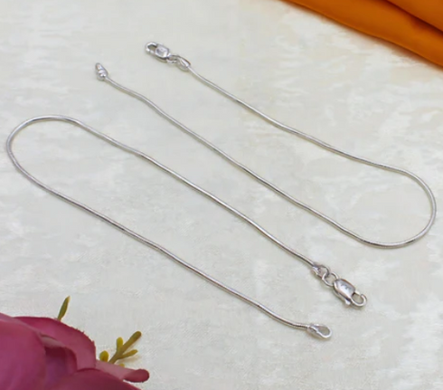 Real Siver Snake Chain Payal Anklet