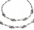 Boho style 925 Sterling Silver white CZ Oxidised women payal Anklet Pair