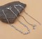 925 Sterling Silver White CZ Oxidised Anklet Payal Pair