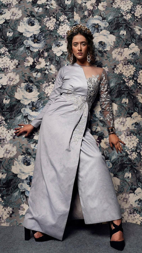 Kzari Indowestern Gray Kurta