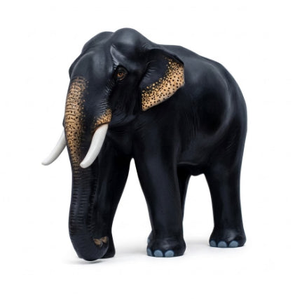 Black Elephant Statue Polymarble Decorative Showpiece