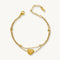 Palmonas Layered Heart Charm Anklet