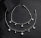Beach wear 925 Sterling Silver double Layers girlish White CZ Chain Anklet Pair