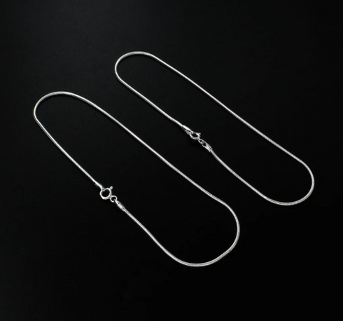 Daily wear 925 Sterling Silver snake chain Anklet Pair