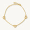 Palmonas Linked Hearts Chain Anklet