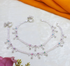 Real Silver Women Anklet Ghungroo Payal With Meenakari Work