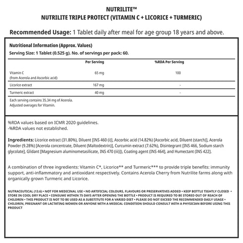 Nutrilite Triple Protect (Vitamin C + Licorice + Turmeric)