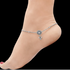 Boho Looks 925 Sterling Silver White CZ Oxidised Anklet pair