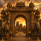 Back Drop India Hastivahana Mahapravesh Majesty Ganesh Chaturthi Decoration Backdrop