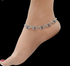 Cute 925 Sterling Silver orange white CZ Oxidized Elegant Butterfly women Anklet Pair