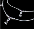 Real Silver Pink CZ Snake Chain Anklet - Payal for women