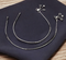925 Sterling Silver ball beaded Chain Anklet Pair